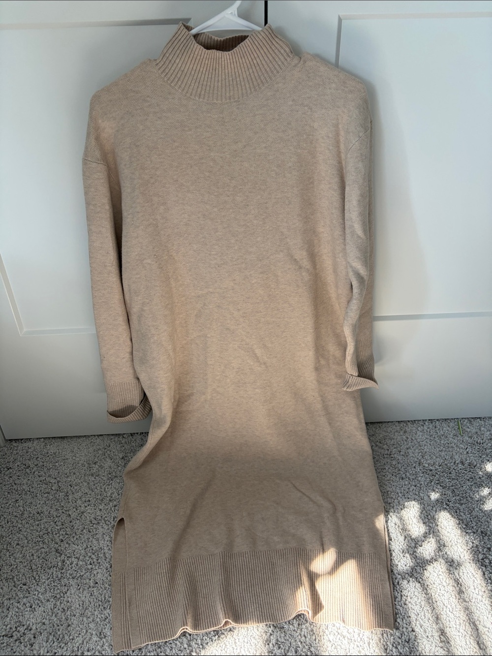 a new day Beige Turtleneck Maxi Sweater Dress